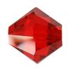 Grano de cristal Xilion bicono Swarovski ® 5328, facetas, Siam ligero, 6mm, 360PCs/Bolsa, Vendido por Bolsa