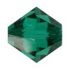 Grano de cristal Xilion bicono Swarovski ® 5328, facetas, Esmeralda, 6mm, 360PCs/Bolsa, Vendido por Bolsa