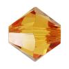 Grano de cristal Xilion bicono Swarovski ® 5328, facetas, Topacio, 6mm, 360PCs/Bolsa, Vendido por Bolsa
