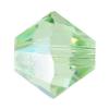 Grano de cristal Xilion bicono Swarovski ® 5328, facetas, Crisólito AB, 6mm, 360PCs/Bolsa, Vendido por Bolsa