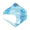 Grano de cristal Xilion bicono Swarovski ® 5328, facetas, Aguamarina AB, 6mm, 360PCs/Bolsa, Vendido por Bolsa