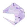 Perle bicône Xilion cristal CRYSTALLIZED™5328, CRYSTALLIZED™, facettes, Violet AB, 4mm Vendu par sac