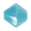 Perle bicône Xilion cristal CRYSTALLIZED™5328, CRYSTALLIZED™, facettes, turquoise, 6mm Vendu par sac