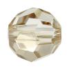 Abalorios de cristal de redondo de Swarovski ® 5000 3mm , Esférico, facetas, Sombra de oro de cristal, 3mm, 720PCs/Bolsa, Vendido por Bolsa