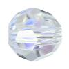 perles rondes de cristal CRYSTALLIZED™ ® 5000 4 mm , facettes, cristal transparent AB, 4mm Vendu par sac