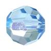 Abalorio de redondo de cristal de Swarovski ® 5000 4mm , Esférico, chapado en color AB, facetas, Aguamarina, 4mm, 720PCs/Bolsa, Vendido por Bolsa