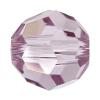 Abalorio de redondo de cristal de Swarovski ® 5000 6mm, Esférico, facetas, Amatista Claro, 6mm, 360PCs/Bolsa, Vendido por Bolsa