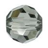Abalorio de redondo de cristal de Swarovski ® 5000 8mm, Esférico, facetas, Diamante negro, 8mm, 288PCs/Bolsa, Vendido por Bolsa
