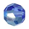 Abalorio de redondo de cristal de Swarovski ® 5000 10mm, Esférico, facetas, Zafiro AB, 10mm, 144PCs/Bolsa, Vendido por Bolsa