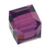 Abalorio cúbico de cristal de Swarovski ® 5601 8mm , facetas, amatista, 8mm, 288PCs/Bolsa, Vendido por Bolsa