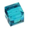 Swarovski® 5601 8mm Kristall Würfel Perlen, Swarovski, facettierte, pfauenblau, 8mm, 288PCs/Tasche, verkauft von Tasche