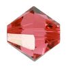 Perle bicône Xilion cristal CRYSTALLIZED™5328, CRYSTALLIZED™, facettes, rouge lotus, 5mm Vendu par sac