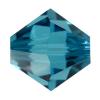 Perle bicône Xilion cristal CRYSTALLIZED™5328, CRYSTALLIZED™, facettes, indicolite, 5mm Vendu par sac