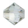 Perle bicône Xilion cristal CRYSTALLIZED™5328, CRYSTALLIZED™, facettes, Cristal argenté, 5mm Vendu par sac