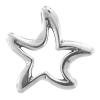 Sterling Silver Linking Ring, 925 Sterling Silver, Star, plated, smooth 12mm 