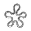 Zinc Alloy Linking Ring, Flower, plated nickel, lead & cadmium free 