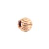 Sterling Silver Corrugated Beads, 925 Sterling Silver, Round, plated 3mm Approx 1mm 