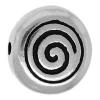 Zinc Alloy Flat Beads, Flat Round, plated 8mm, Approx 