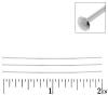 Sterling Silver Headpins, 925 Sterling Silver, plated dim. 0.9mm Inch 