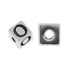 Zinc Alloy Alphabet Beads, Cube, plated, with letter pattern Approx 4.5mm, Approx 