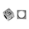 Zinc Alloy Jewelry Beads, Cube, plated, ying yang 5.5mm 