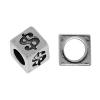 Zinc Alloy Jewelry Beads, Cube, plated 8mm Approx 4.5mm, Approx 