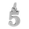 Zinc Alloy Number Pendant, Number 5 Approx 