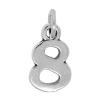 Zinc Alloy Number Pendant, Number 8 Approx 