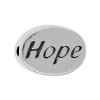 Zinc Alloy Message Beads, Flat Oval, word hope, plated, with letter pattern nickel, lead & cadmium free 