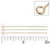 Sterling Silver Eyepins, 925 Sterling Silver, plated 0.83mm Inch 
